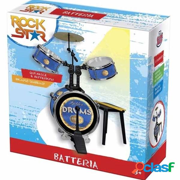 Trade Shop - Batteria Con Sgabello 3 Tamburi E Seduta