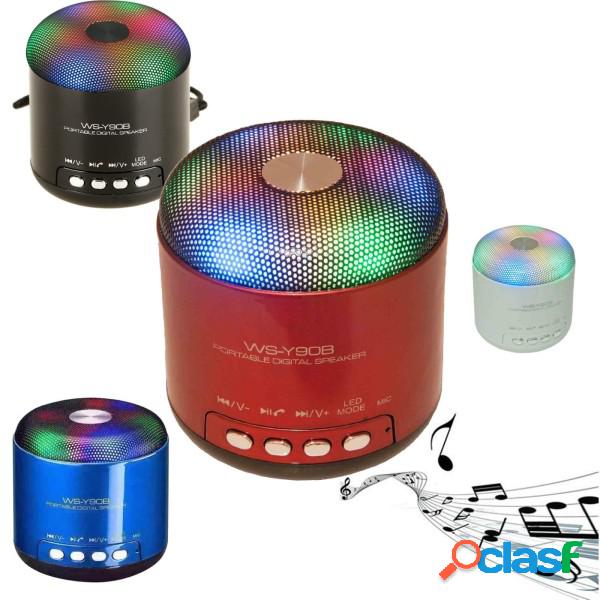 Trade Shop - Cassa Portatile Bluetooth Mp3 Vivavoce Led