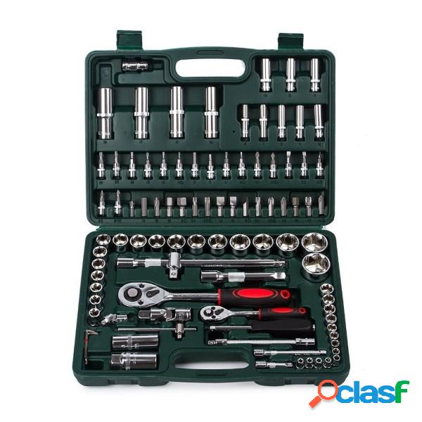 Trade Shop - Cassetta Valigetta Set Cricchetto 94 Pz Kf-94