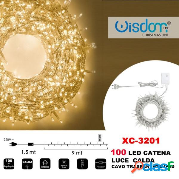 Trade Shop - Catena Luminosa 100 Luci Led Lucciole Luce