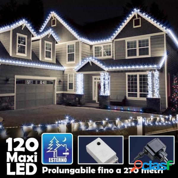 Trade Shop - Catena Luminosa Natalizia 100led Bianco Freddo