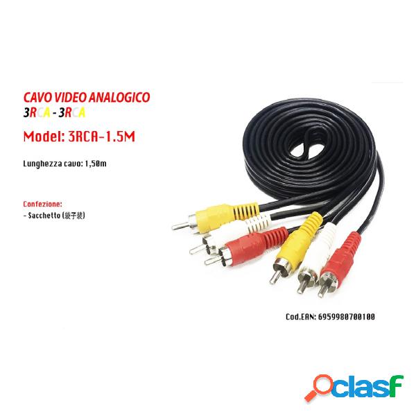 Trade Shop - Cavo Audio Video Analogico 3 X Rca