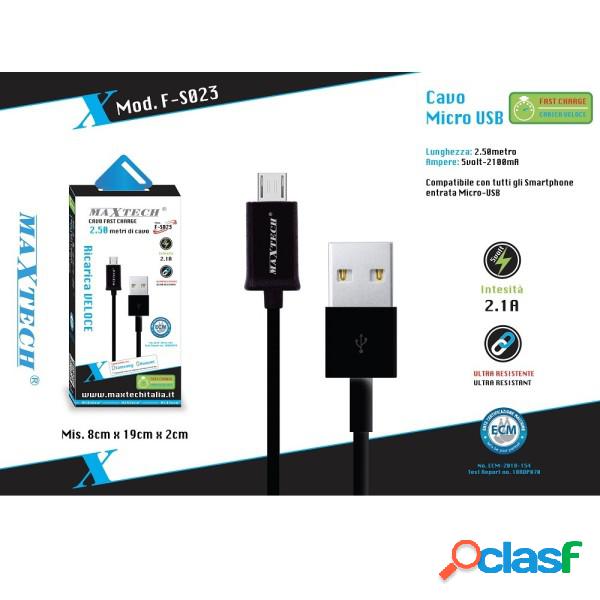Trade Shop - Cavo Caricatore Micro Usb 2.5mt