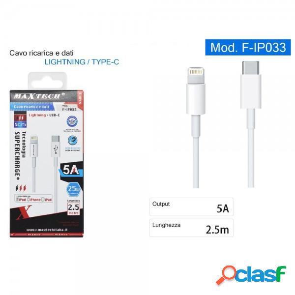 Trade Shop - Cavo Dati Ricarica Lightning A Type-c 5a Super