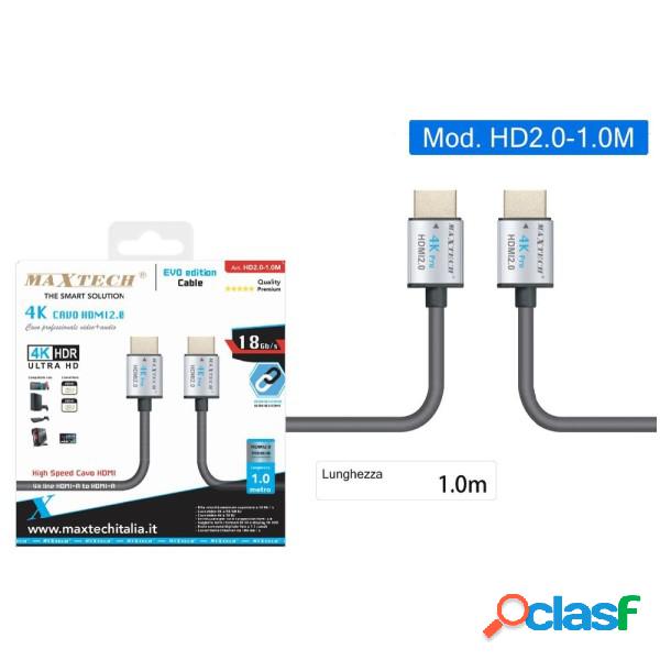 Trade Shop - Cavo Hdmi 2.0 4k Ultra Hd 1 Mt High Speed