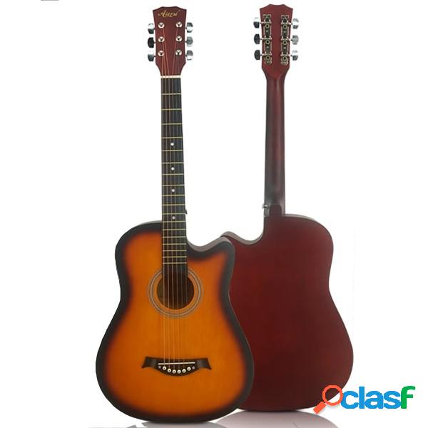 Trade Shop - Chitarra Acustica In Legno 6 Corde In Metallo