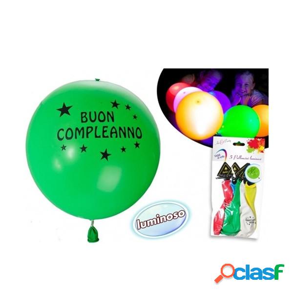 Trade Shop - Confezione Palloncini Luminosi Buon Compleanno