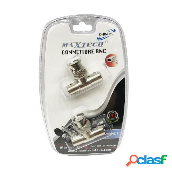 Trade Shop - Connettore Bnc A T Maschio A Doppia Femmina