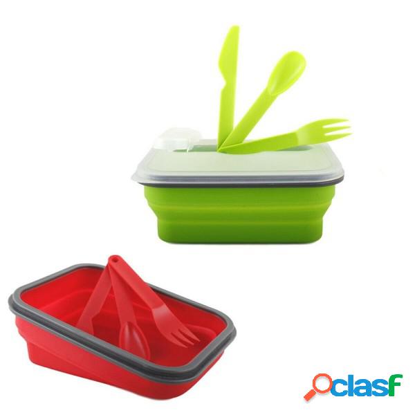 Trade Shop - Contenitore Cibo Pieghevole Silicone Scatola