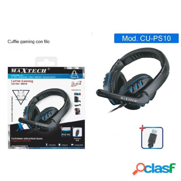 Trade Shop - Cuffia Gaming Con Filo Microfono Vivavoce