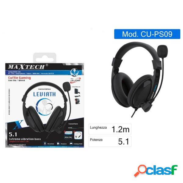 Trade Shop - Cuffie Gaming Da Gioco Con Filo Microfono Per