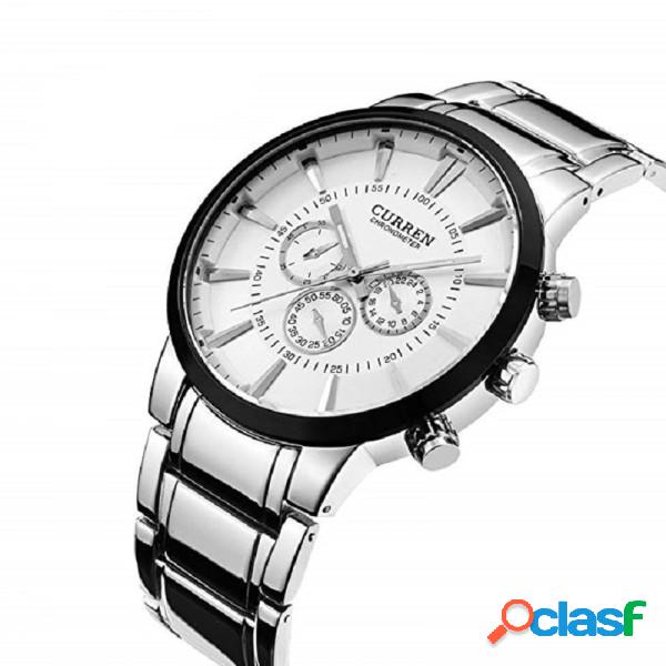 Trade Shop - Curren Orologio Semplice Moda Uomo Acciaio