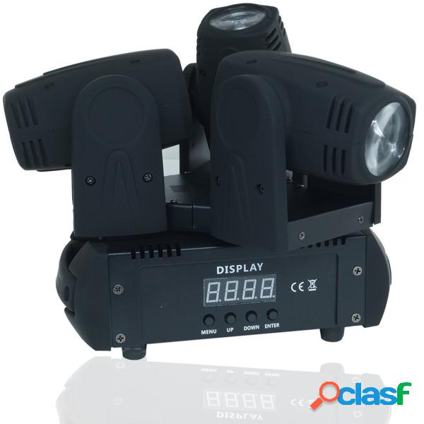 Trade Shop - Faro Faretto 3 Led Rgbw Testa Rotante Effetti