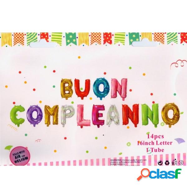 Trade Shop - Festone Palloncini Buon Compleanno Colorato