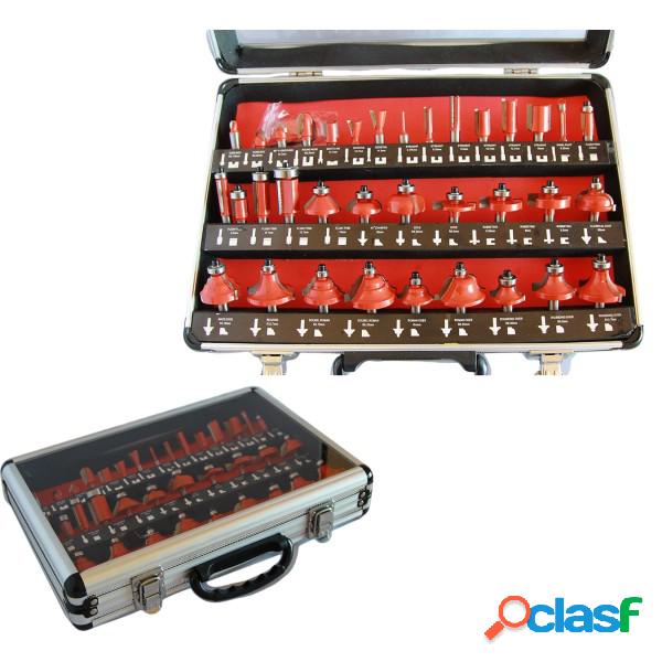 Trade Shop - Frese Legno Per Pantografo 6mm Set Kit 35 Pezzi