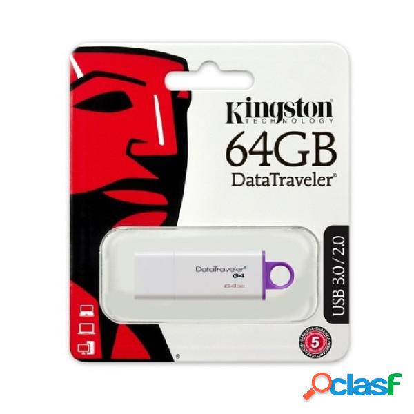 Trade Shop - Kingston Chiavetta Usb 3.0/2.0 64gb Pen Drive