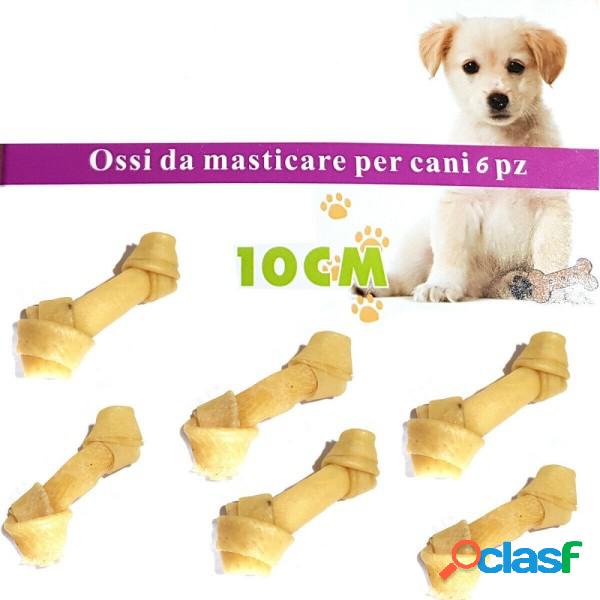 Trade Shop - Kit 6 Ossa Cane Da Masticare Pelle Bovino Osso