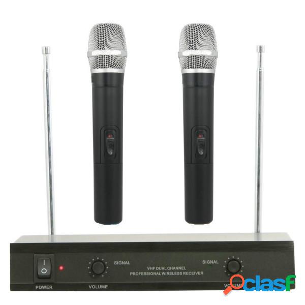 Trade Shop - Kit Coppia Microfoni Professionali Wireless Con