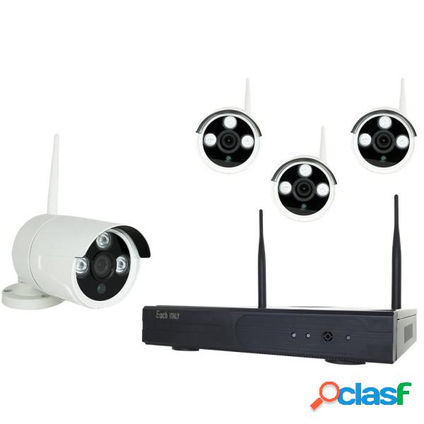 Trade Shop - Kit Videosorveglianza Nvr 4 Telecamere Hdmi Lan