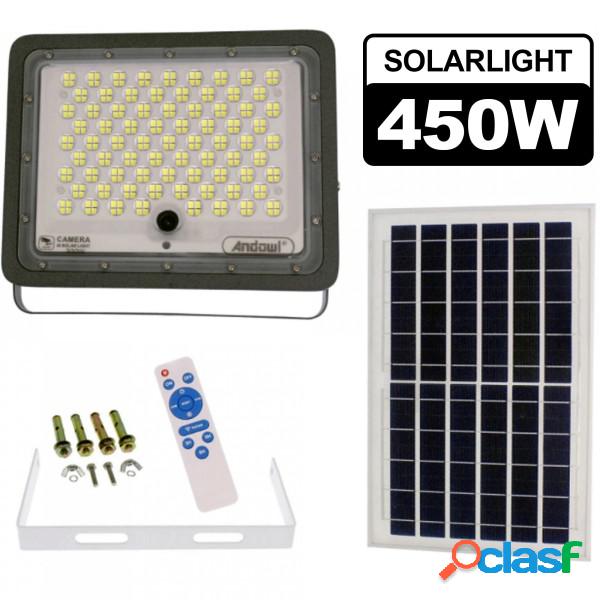 Trade Shop - Lampada Stradale 450w Led Con Pannello Solare