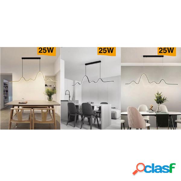 Trade Shop - Lampadario Sospensione Led 25w Moderno Onda