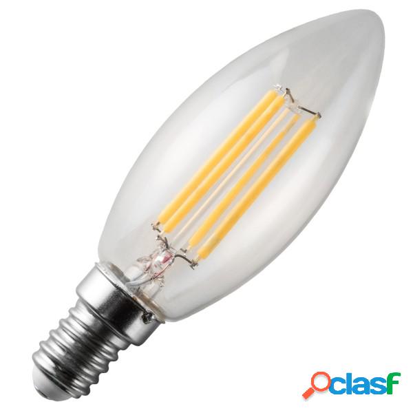 Trade Shop - Lampadina Filamento Led Oliva E14 Filled 4w