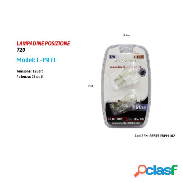 Trade Shop - Lampadine Di Posizione 12 V 21 Watt T20