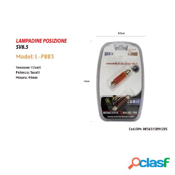 Trade Shop - Lampadine Di Posizione Sv8.5 12v 5w 44mm