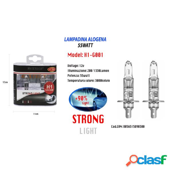 Trade Shop - Lampadine Per Auto Alogene H1 55 Watt Luce