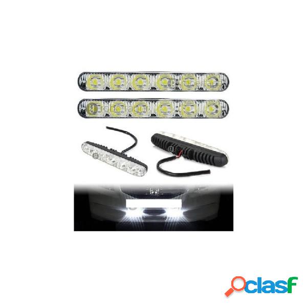 Trade Shop - Luci Auto 6 Led Per Fanale Daytime Diurne Alta