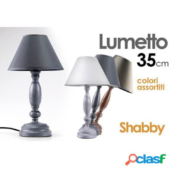 Trade Shop - Lumetto 35cm Shabby Chic Lampada Da Tavolo