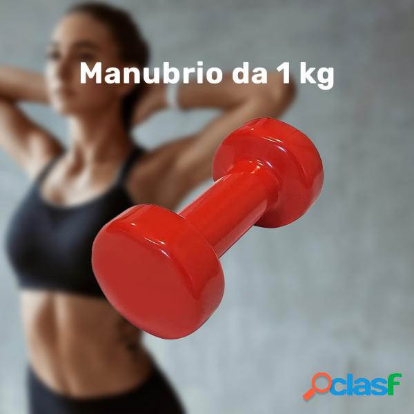 Trade Shop - Manubrio Singolo 1 Kg In Vinile Allenamento