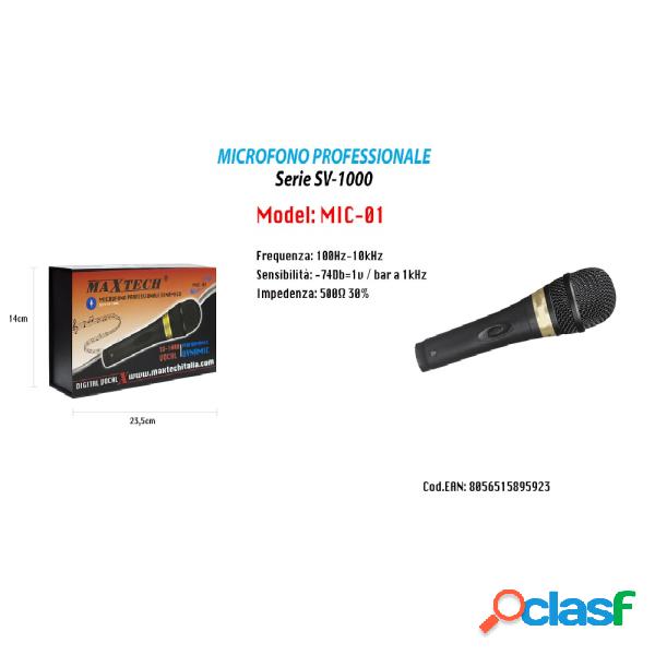 Trade Shop - Microfono Con Cavo Per Karaoke Feste Dinamico