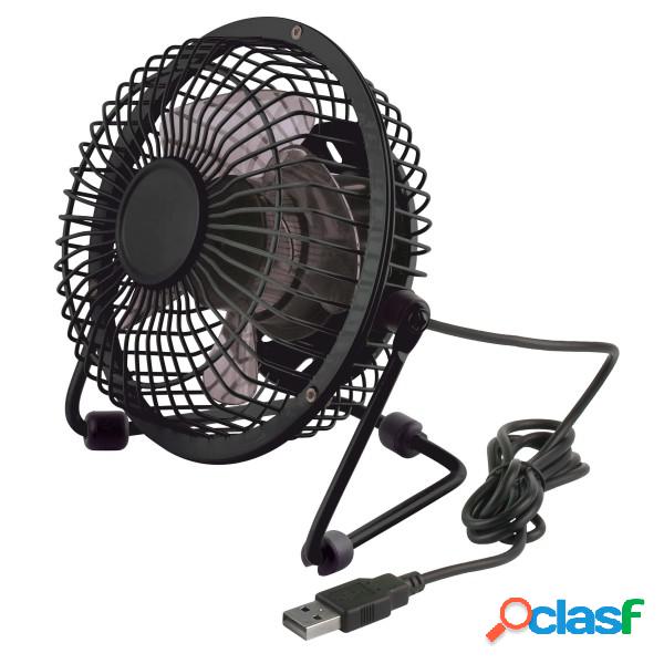 Trade Shop - Mini Ventilatore A Pale Fan Usb In Metallo Con
