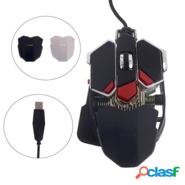 Trade Shop - Mouse 10 Tasti Gaming Rgb Multicolor Led 4000