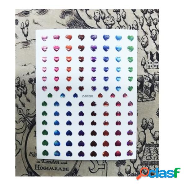 Trade Shop - Nail Art Stickers Cuori Colorati Cuoricini 3d