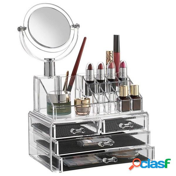 Trade Shop - Organizzatore Porta Cosmetici Make Up Specchio