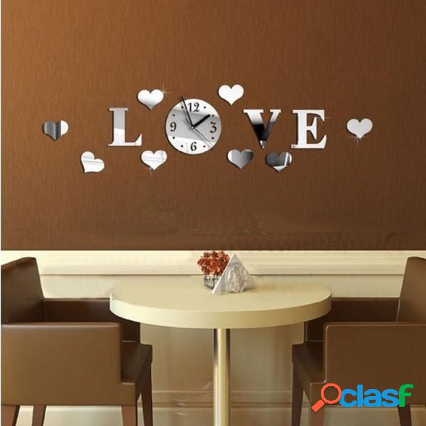 Trade Shop - Orologi Adesivo Da Parete Moderno Scritta Love