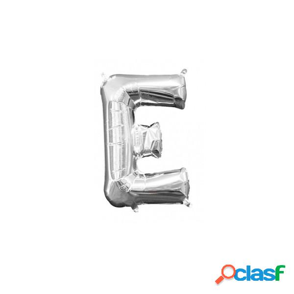 Trade Shop - Palloncino Gonfiabile Elio Lettera E Argento 35