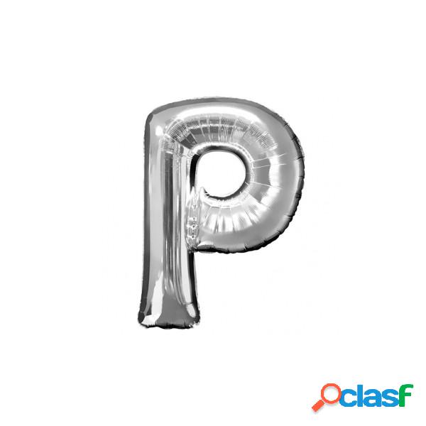 Trade Shop - Palloncino Gonfiabile Elio Lettera P Argento 35