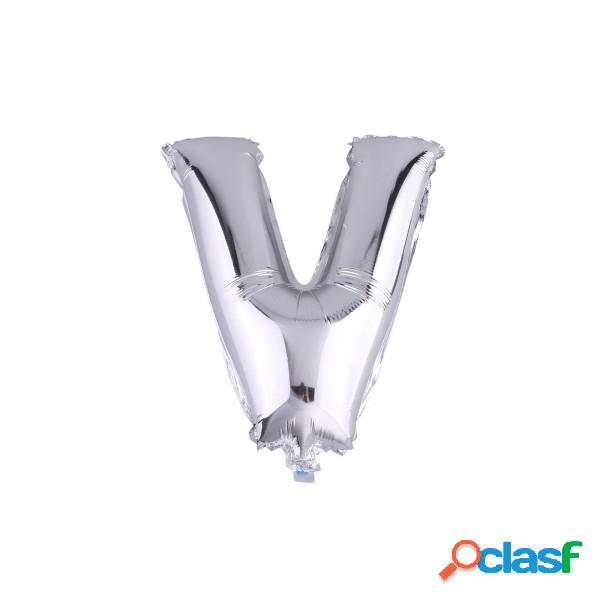 Trade Shop - Palloncino Gonfiabile Elio Lettera V Argento 35