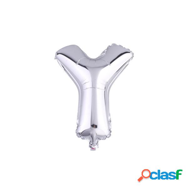 Trade Shop - Palloncino Gonfiabile Elio Lettera Y Argento 35