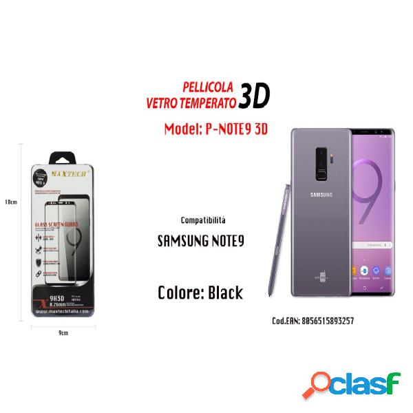 Trade Shop - Pellicola Vetro Temperato 3d Per Samsung Note 9