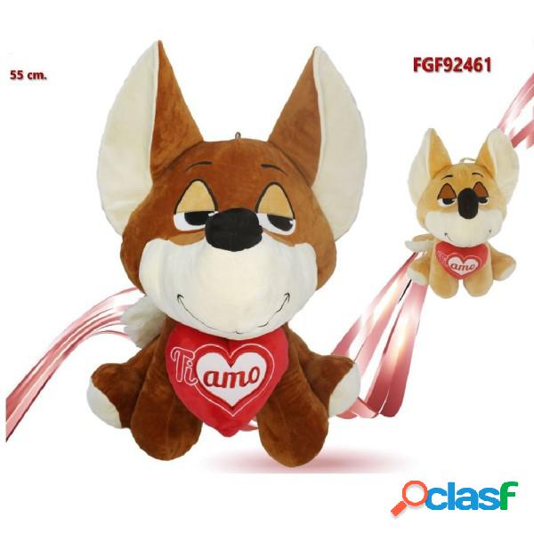 Trade Shop - Peluche Volpe 55 Cm Cuore Ti Amo Idea Regalo