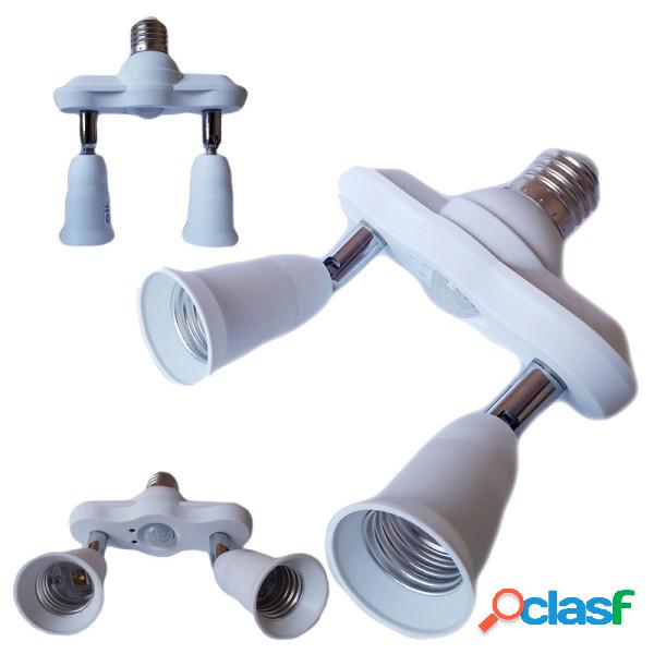 Trade Shop - Portalampada Adattatore Sdoppiatore E27 2