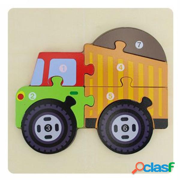 Trade Shop - Puzzle 3d Blocchi Legno Forma Di Camion