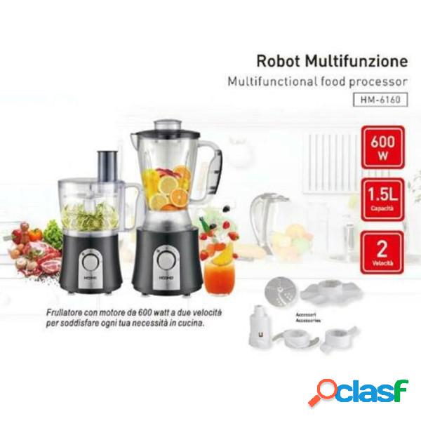 Trade Shop - Robot Da Cucina Multifunzione 600 Watt 1,5lt