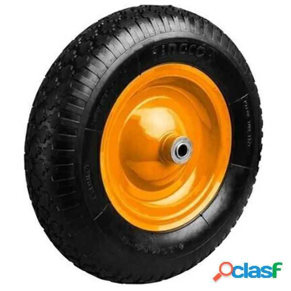 Trade Shop - Ruota Pneumatica Gommata Nera Con Cuscinetti