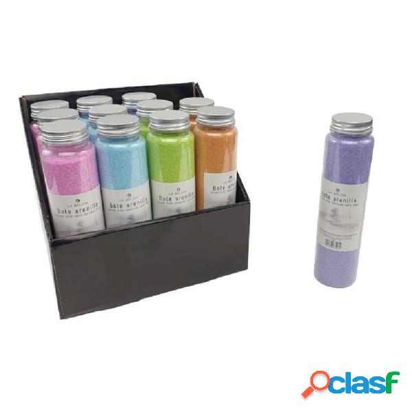 Trade Shop - Set 12 Pezzi Barattolo Con Sabbia Colorata
