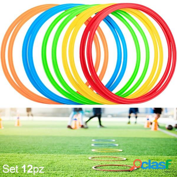 Trade Shop - Set 12 Pezzi Cerchi Piatti Colorati Per Fitness